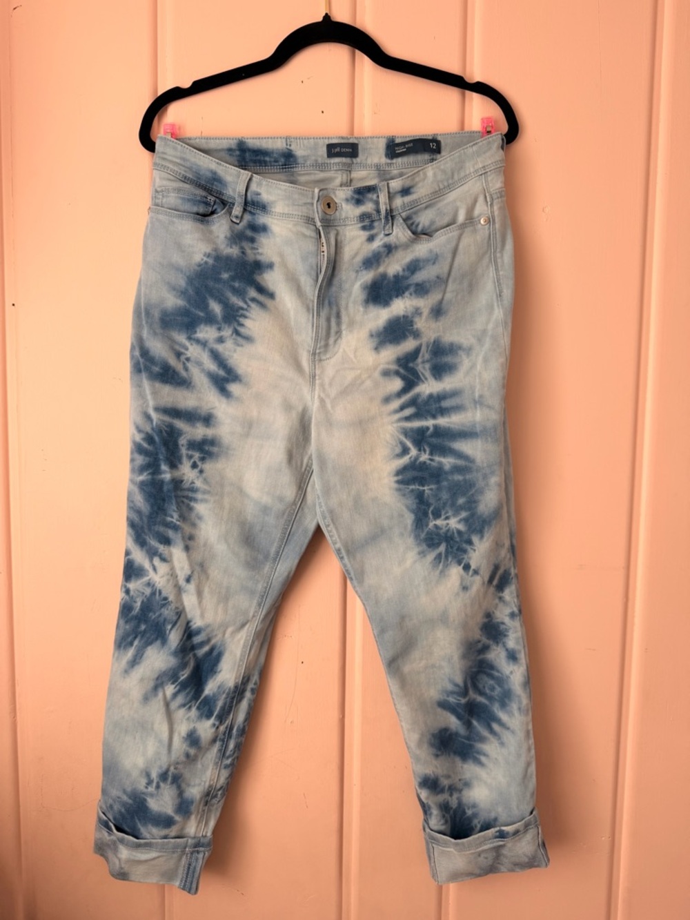 J Jill Tie-Dye Light Blue womens Jeans - Cropped sz12